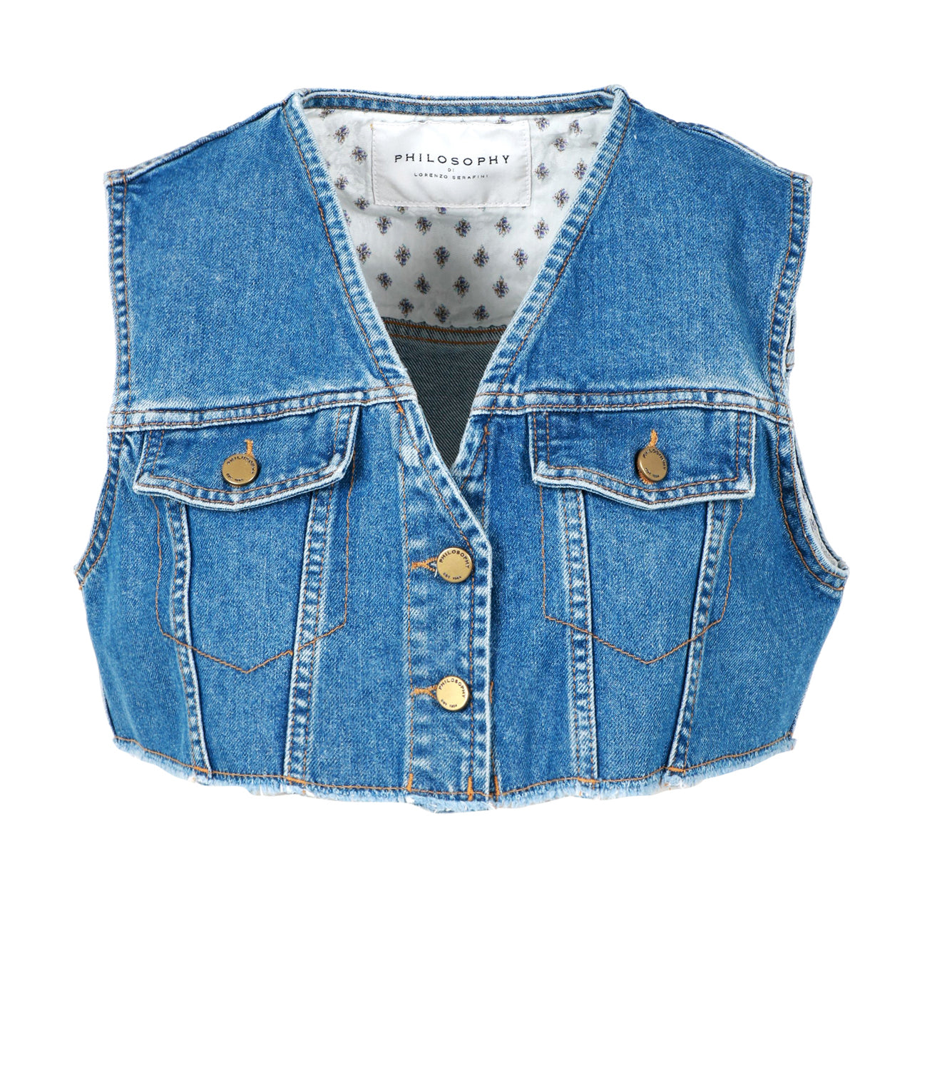 Philosophy di Lorenzo Serafini | Blue Denim Vest