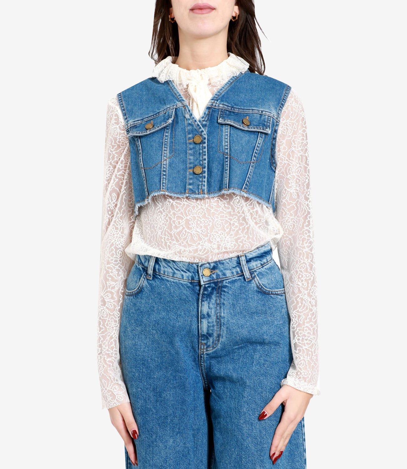 Philosophy di Lorenzo Serafini | Blue Denim Vest