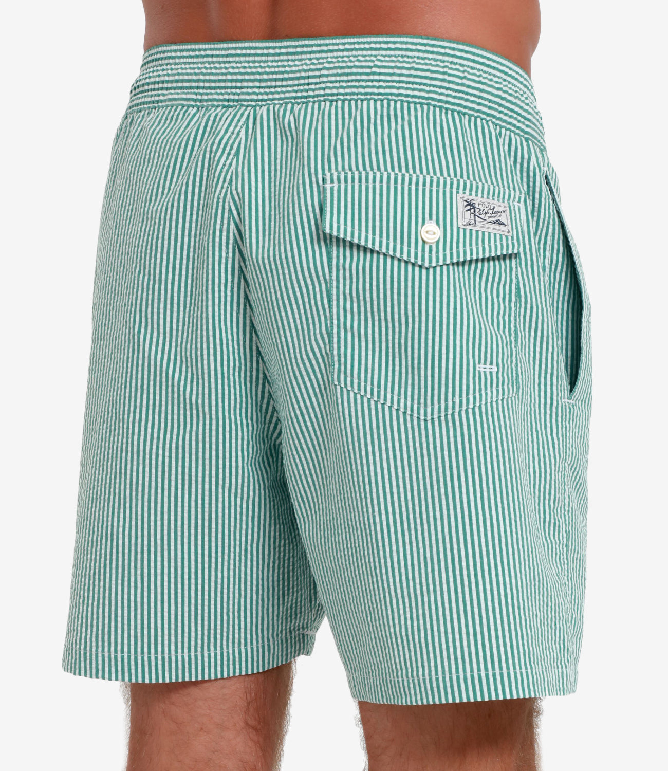 Polo Ralph Lauren | Costume Boxer Traveler Classic Swim Verde e Bianco