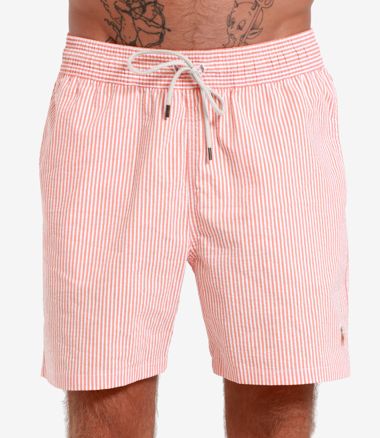 Polo Ralph Lauren | Costume Boxer Traveler Classic Swim Arancio e Bianco