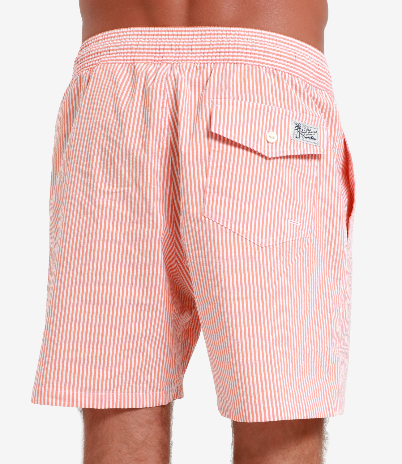 Polo Ralph Lauren | Costume Boxer Traveler Classic Swim Arancio e Bianco