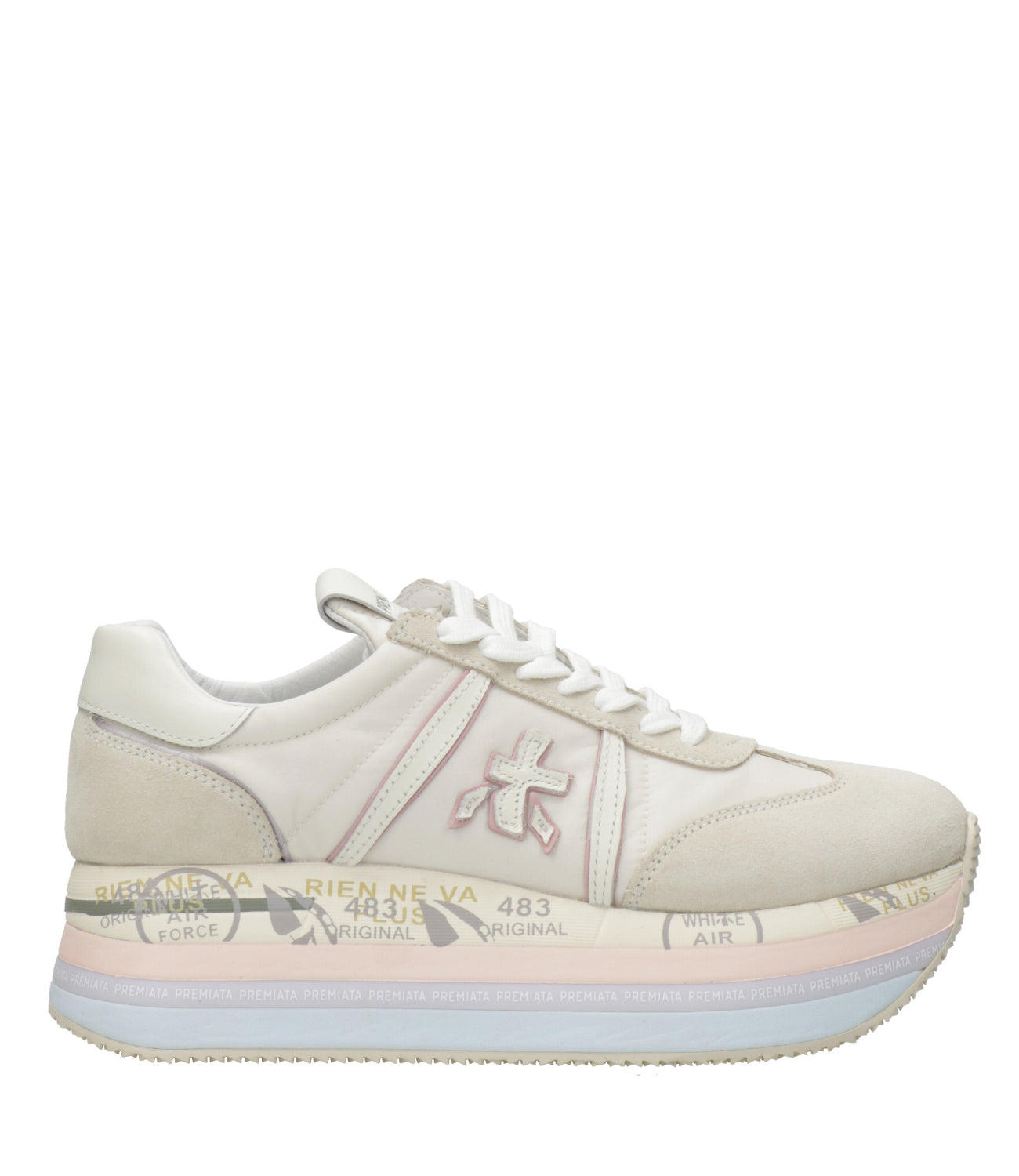 Premiata | Beth White and Ice Sneakers