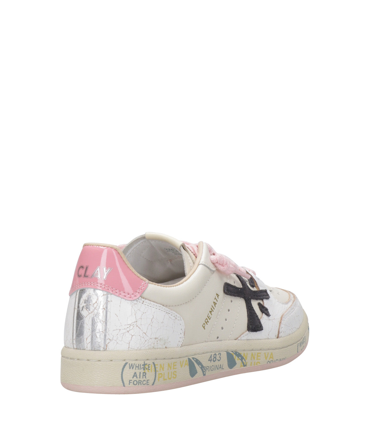 Premiata | Bskt Clayd Beige and Pink Sneakers