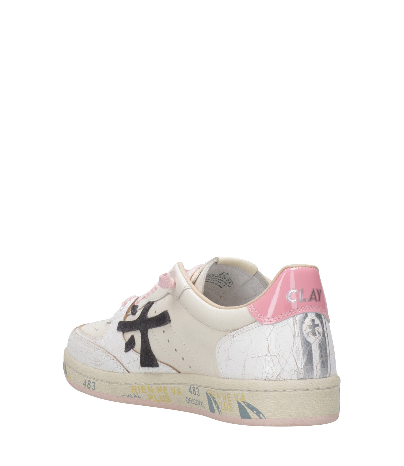 Premiata | Bskt Clayd Beige and Pink Sneakers