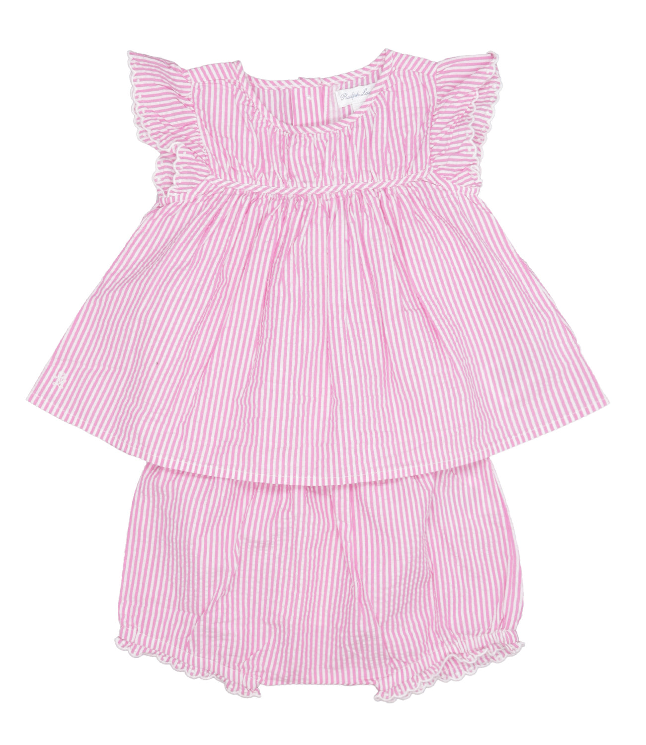 Ralph Lauren Childrenswear | Set Top e Shorts Rosa e Bianco