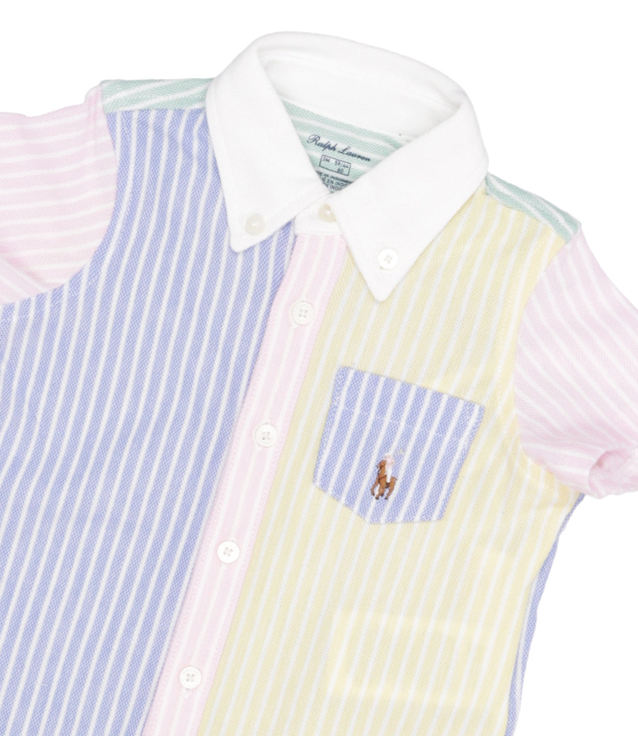 Ralph Lauren Childrenswear | Light Blue and Yellow Playsuit