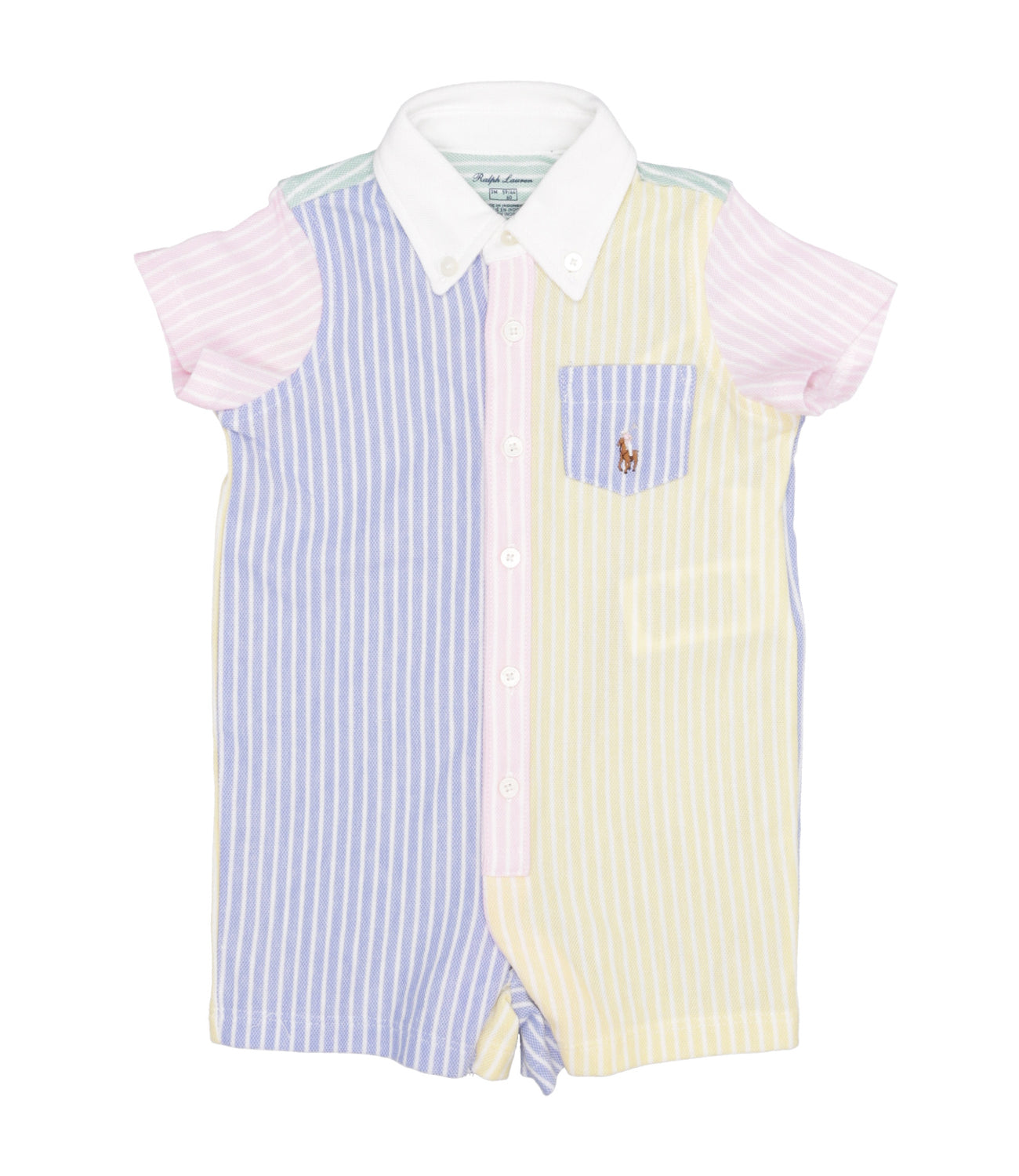 Ralph Lauren Childrenswear | Light Blue and Yellow Playsuit