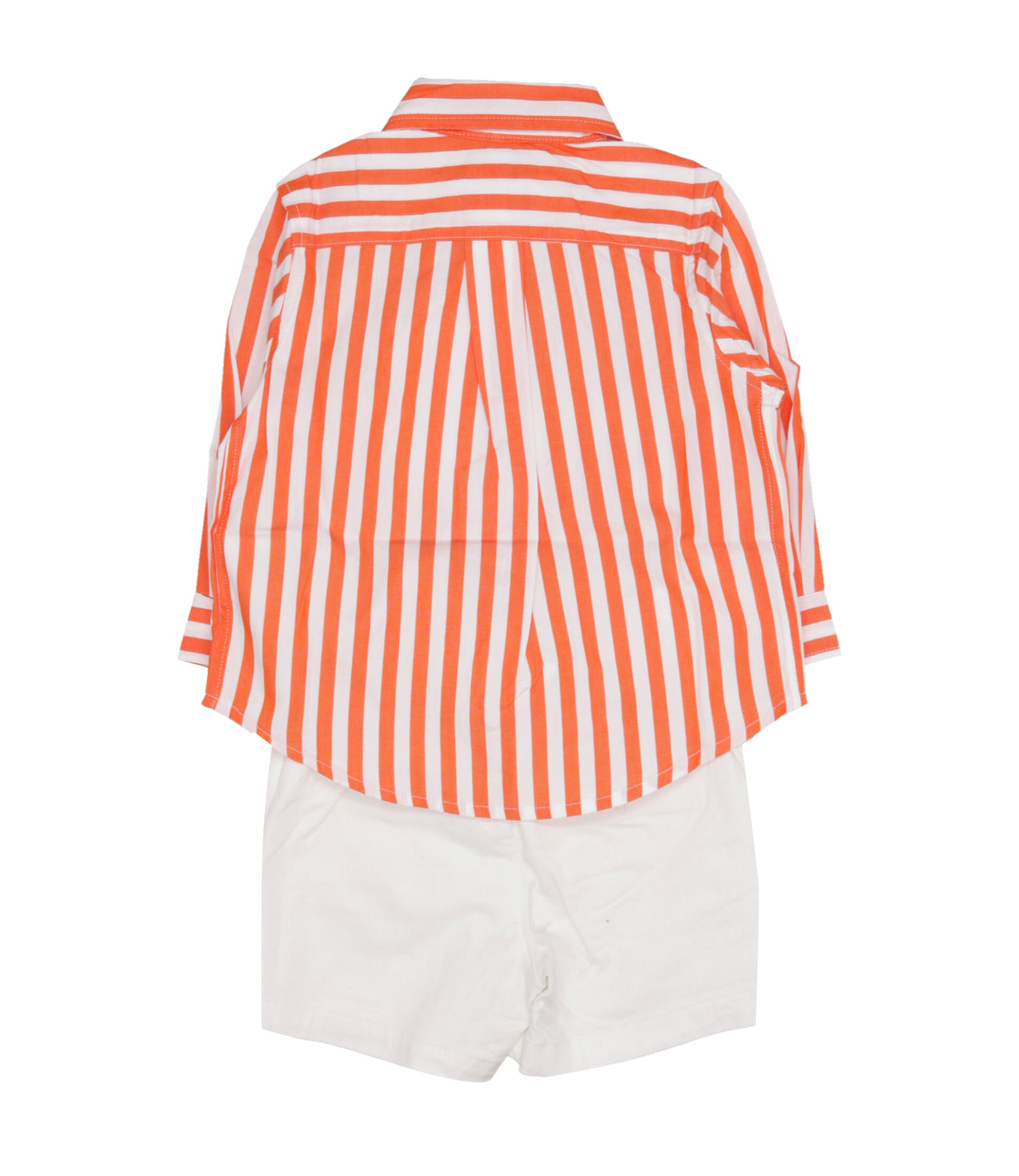 Ralph Lauren Childrenswear | Set Shirt and Bermuda Shorts Orange