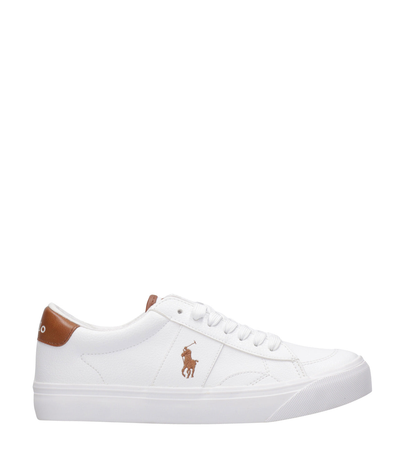 Ralph Lauren Childrenswear | White and Brown Sneakers