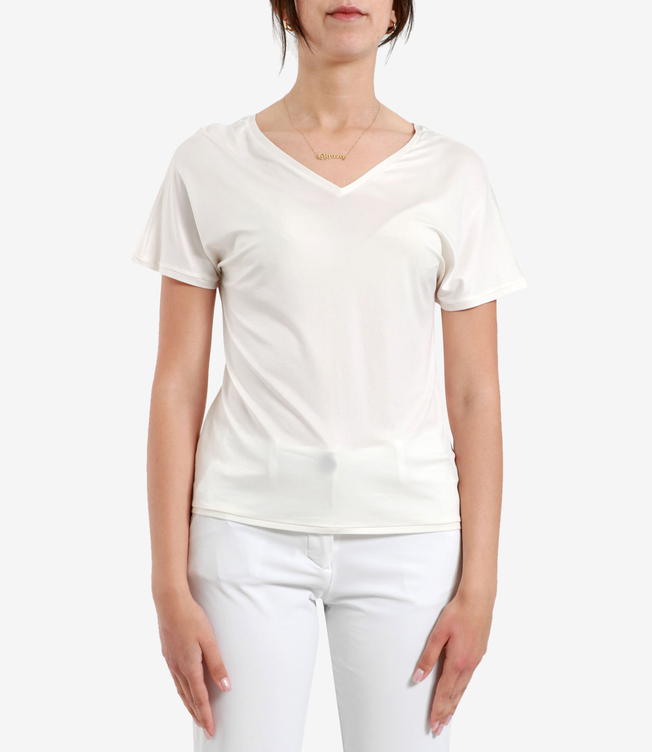 RRD | T-Shirt Cupro V Neck Bianco