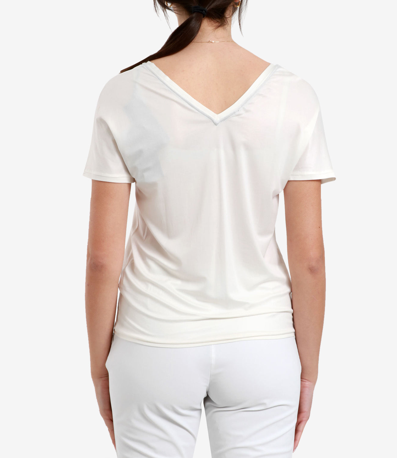 RRD | T-Shirt Cupro V Neck Bianco