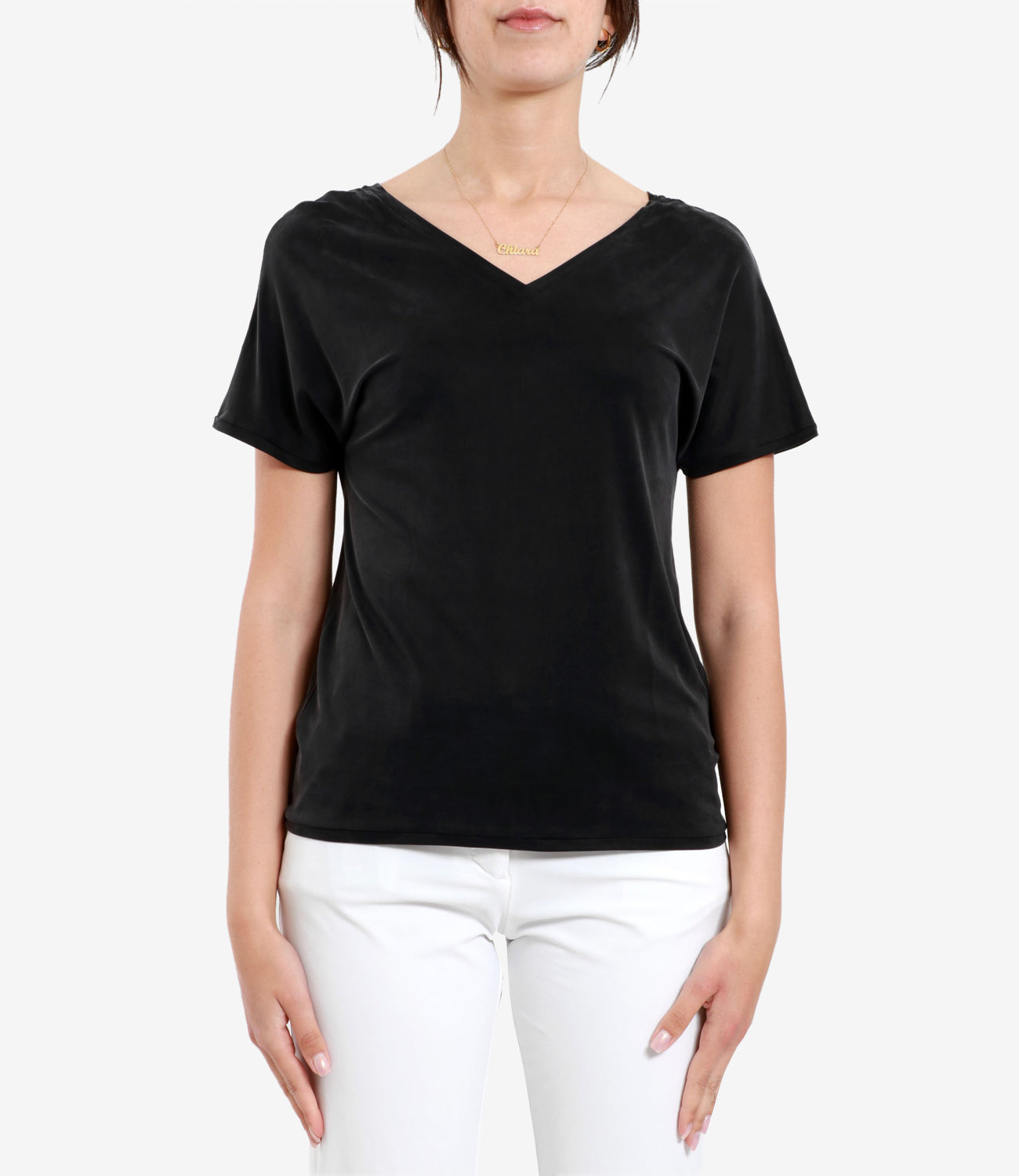 RRD | T-Shirt Cupro V Neck Black