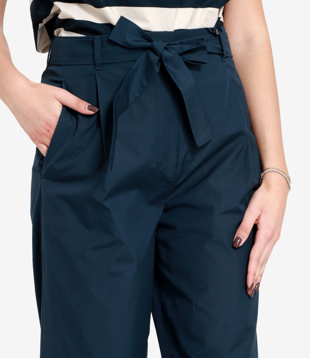 S Max Mara | Pantalone Attilio Blu Navy