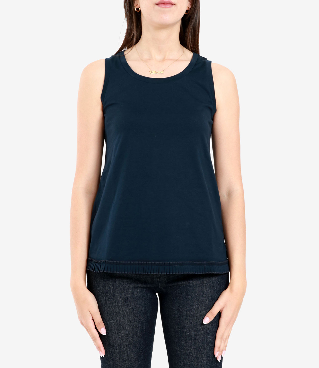 S Max Mara | Canotta Racer Blu Navy