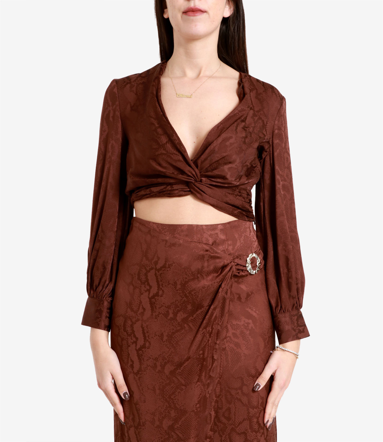 Simona Corsellini | Chocolate Brown Blouse