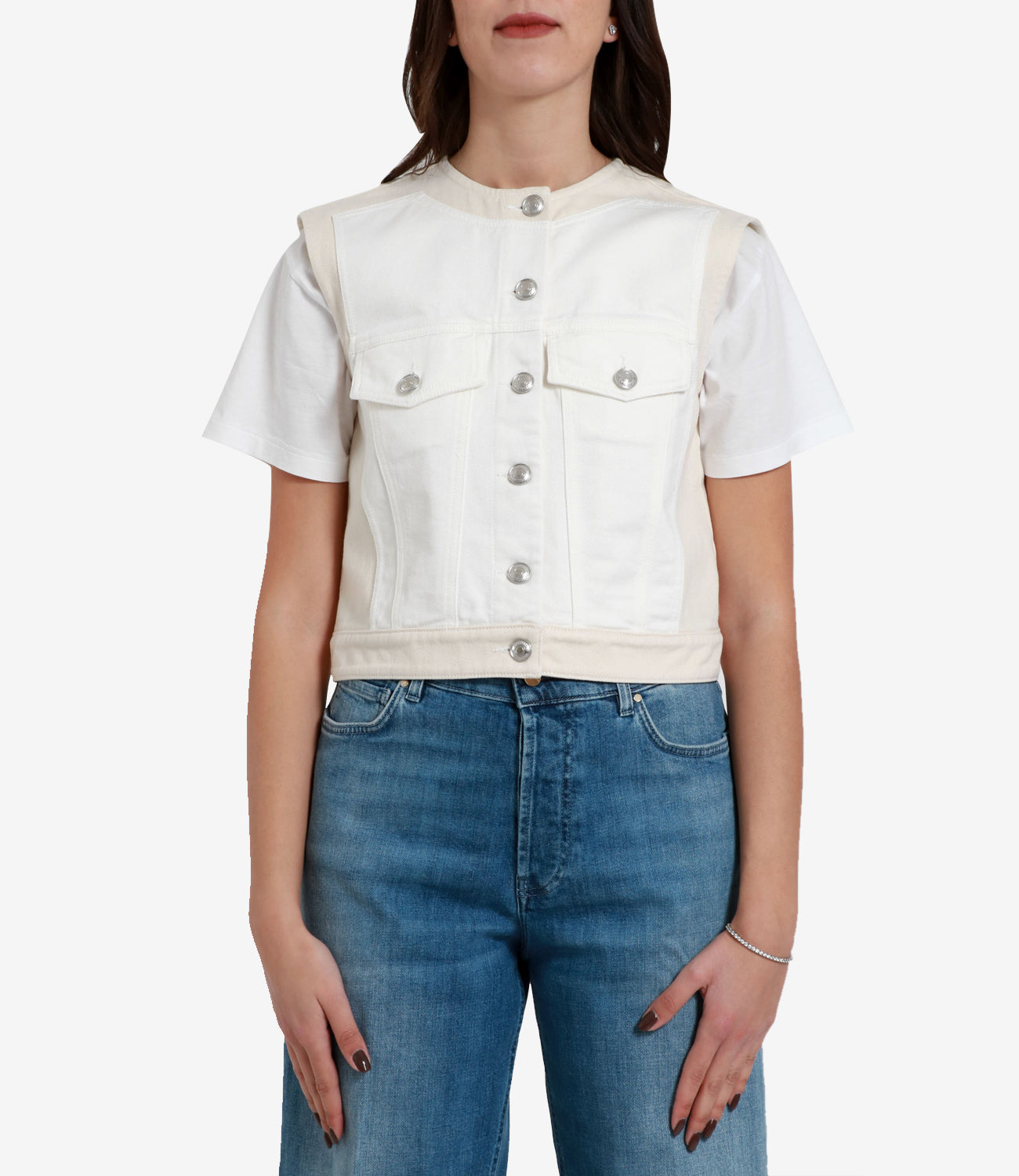 Sportmax | White and Cream Ascent Vest