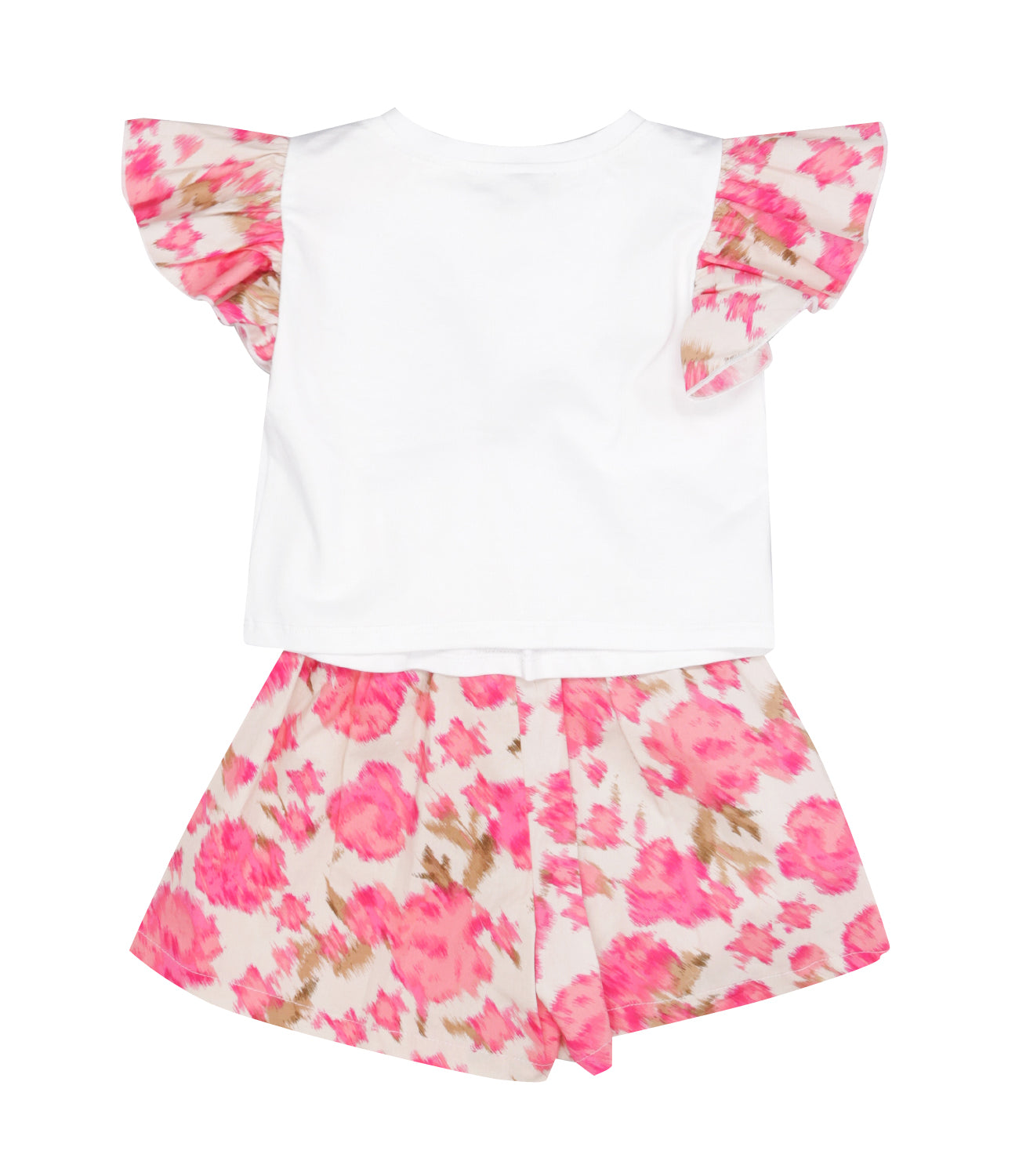 Twinset Kids | Camelia Rose White and Pink Sweater and Pant Set