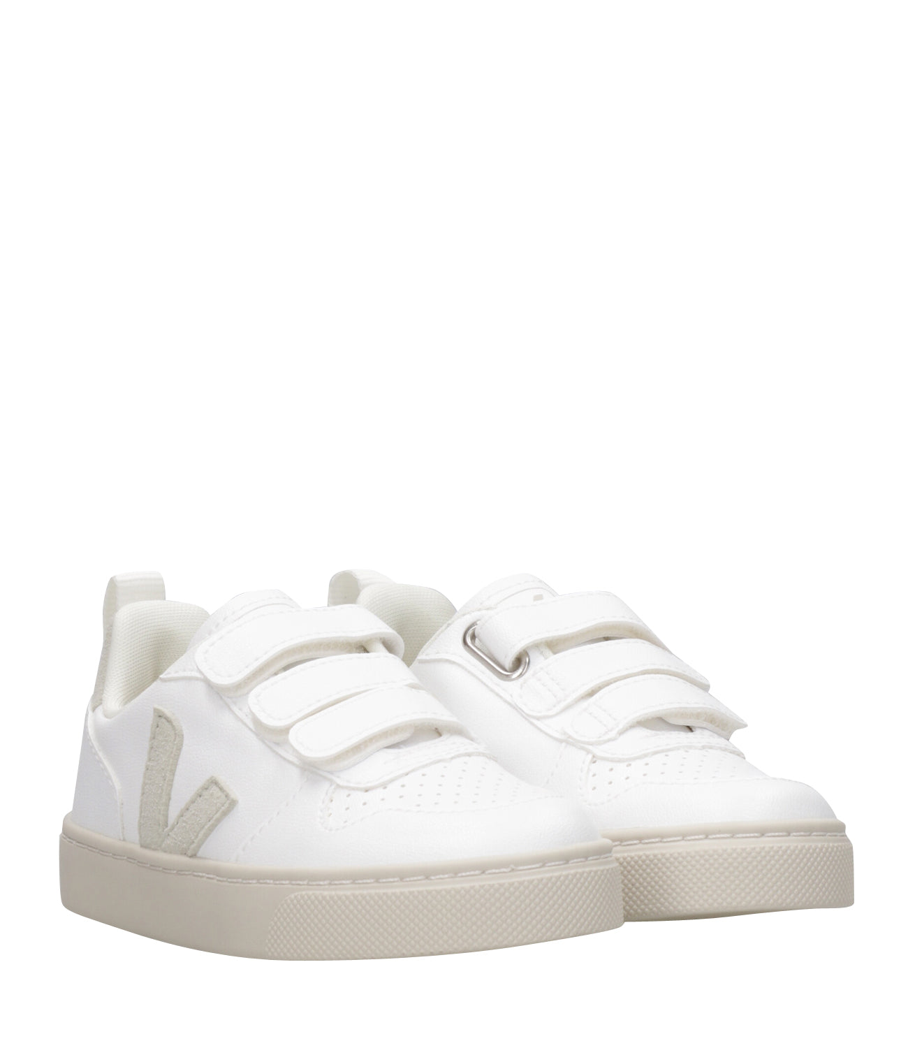 Veja Kids | Sneakers V-10 Velcro Bianco e Avorio