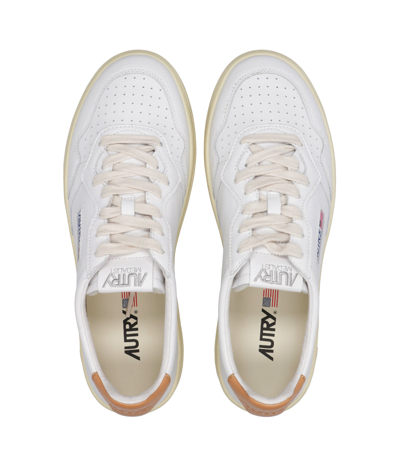 Autry | Sneakers Medalist Low Man Bianca e Cuoio