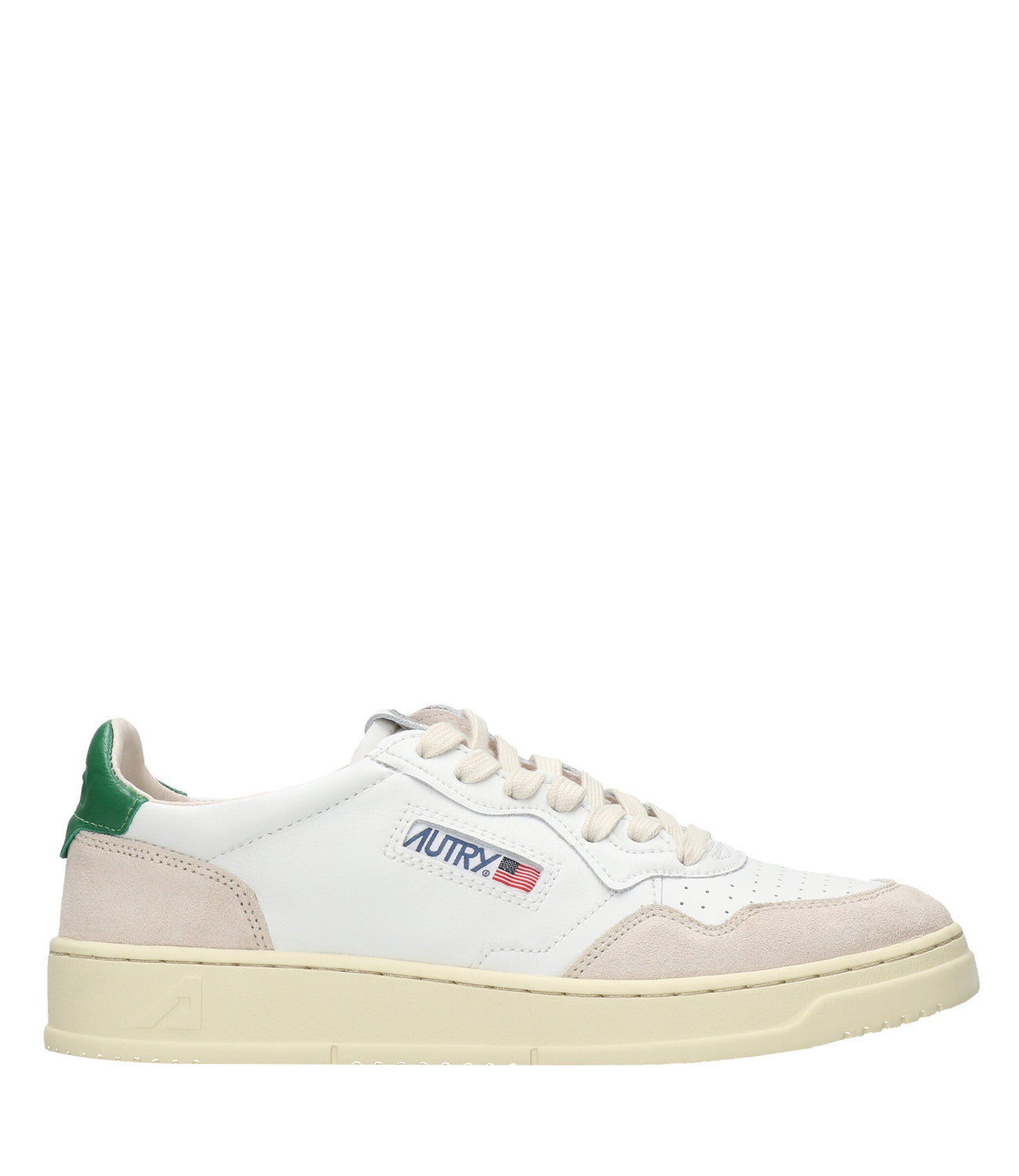 Autry | Medalist Low Man Sneakers White and Green