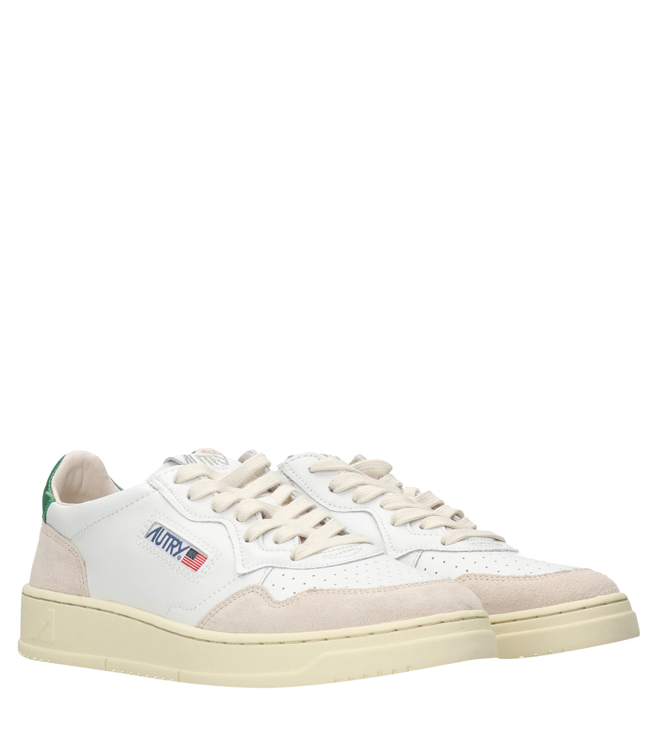 Autry | Medalist Low Man Sneakers White and Green