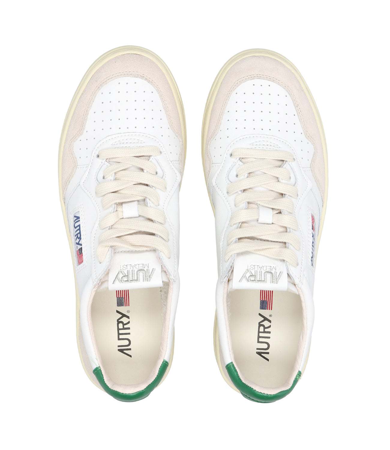 Autry | Sneakers Medalist Low Man Bianca e Verde