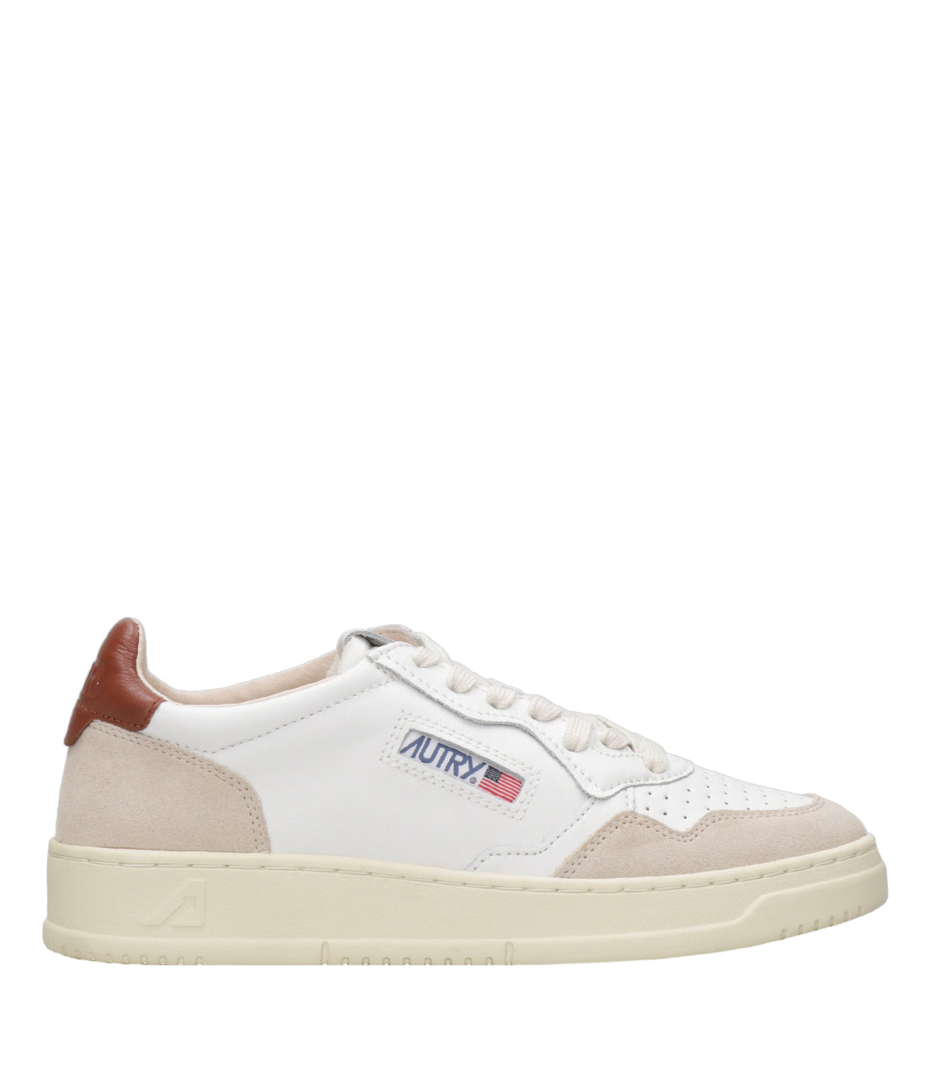 Autry | Medalist Low White and Cocoa Sneakers