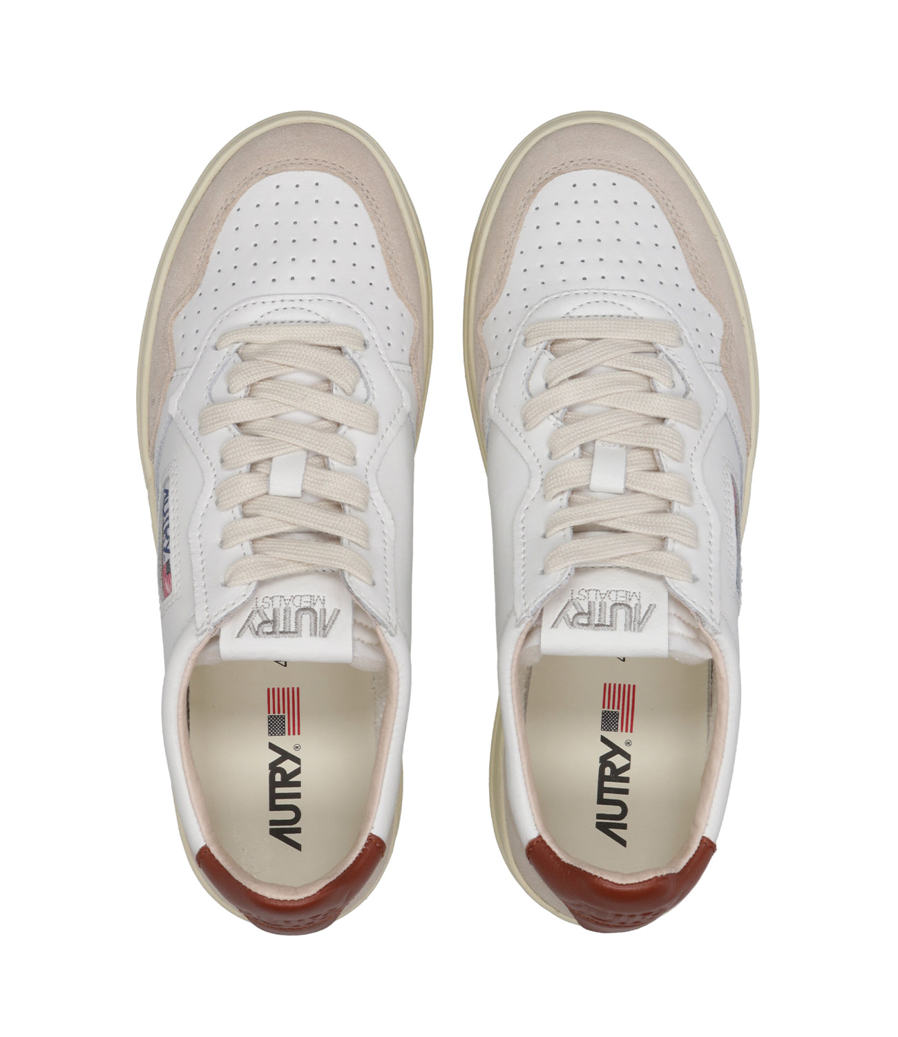 Autry | Sneakers Medalist Low Bianca e Cacao