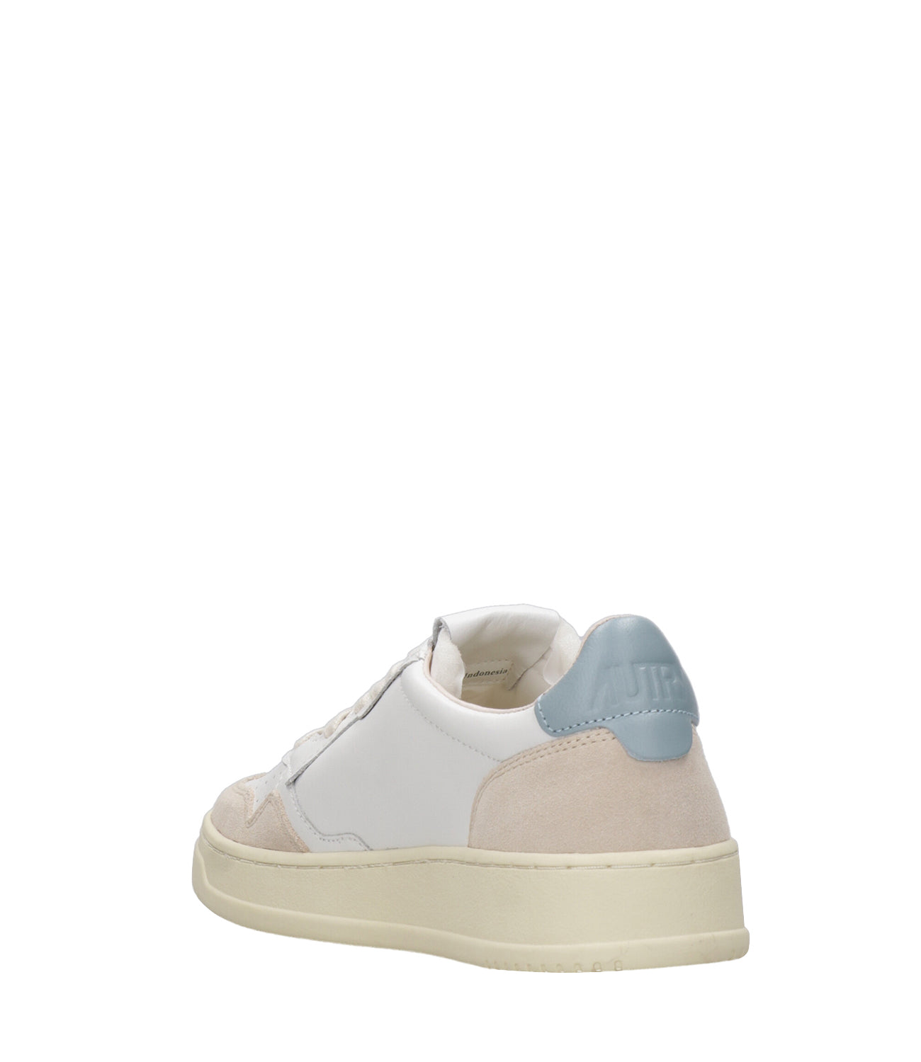 Autry | Medalist Low Man Sneakers White and Celeste Metallic