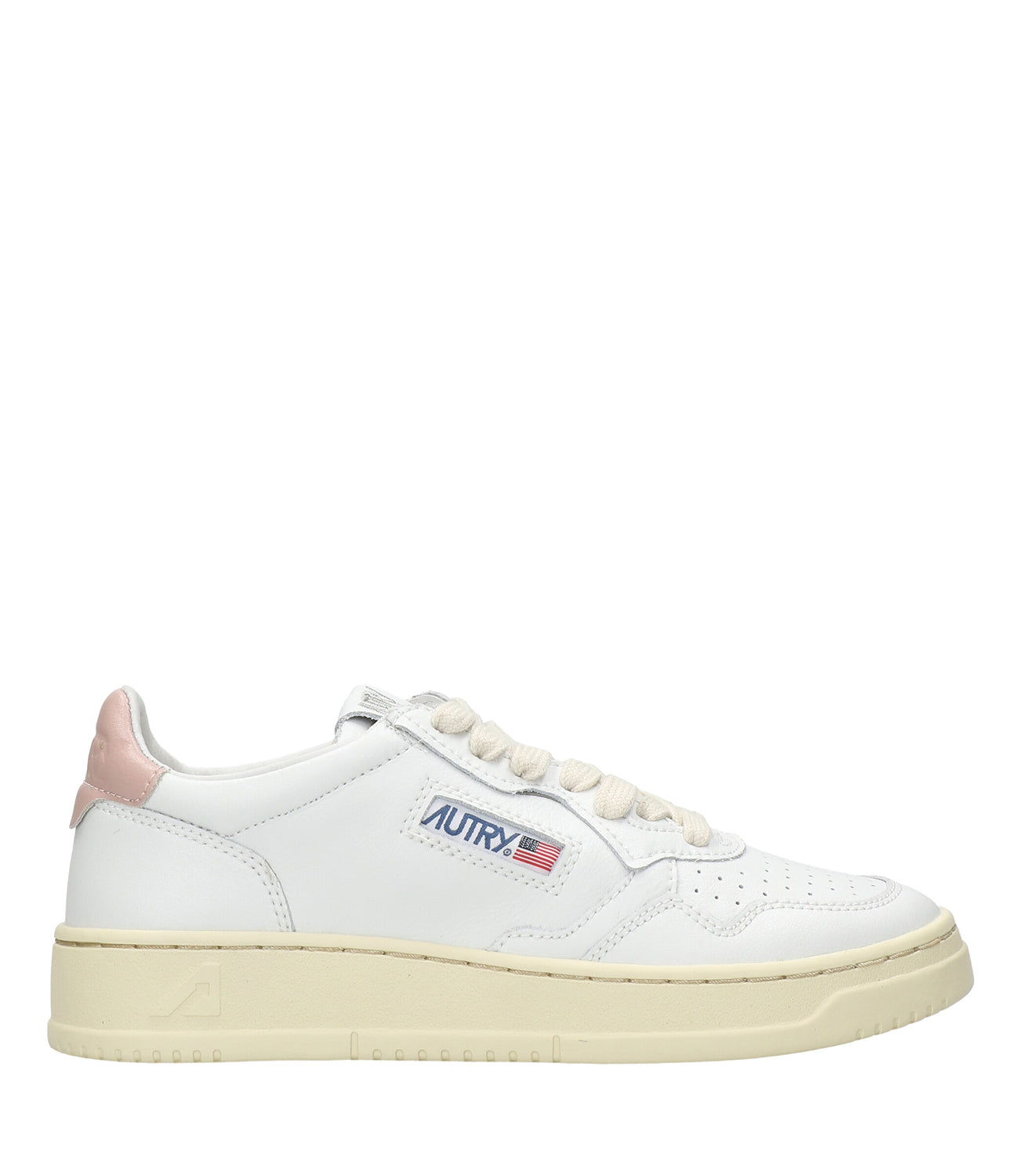 Autry | Medalist Low White and Pink Sneakers