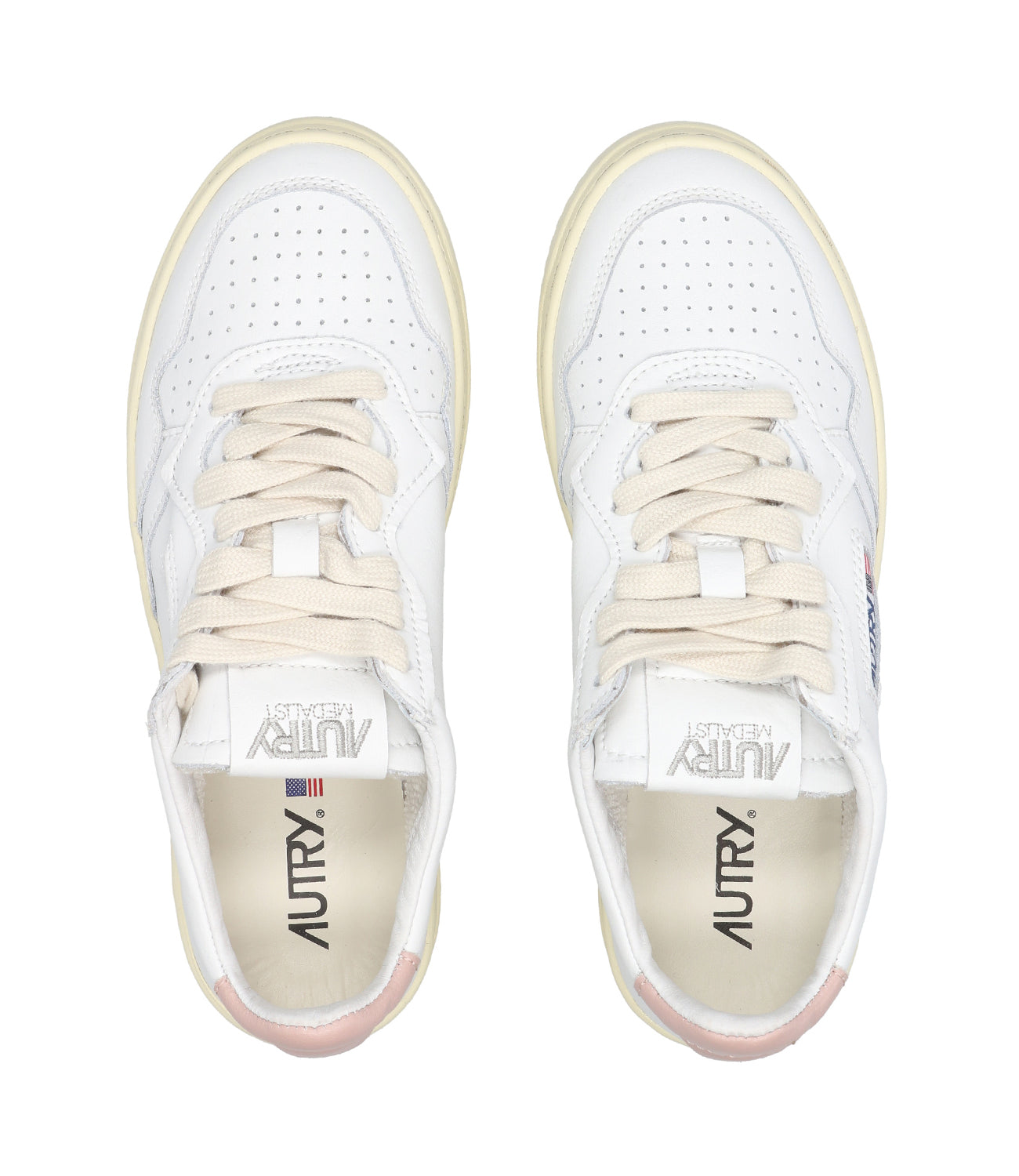 Autry | Sneakers Medalist Low Bianco e Rosa