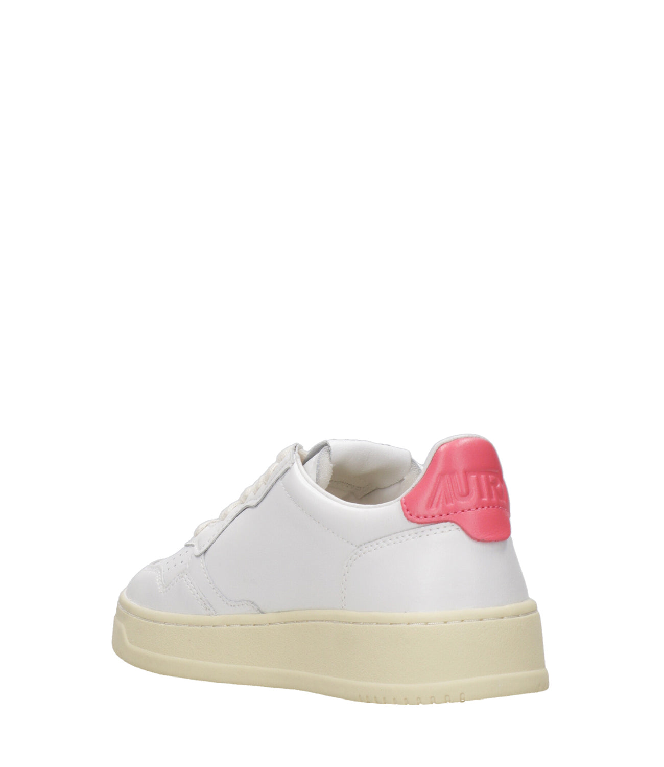 Autry | Medalist Low Woman White and Coral Sneakers