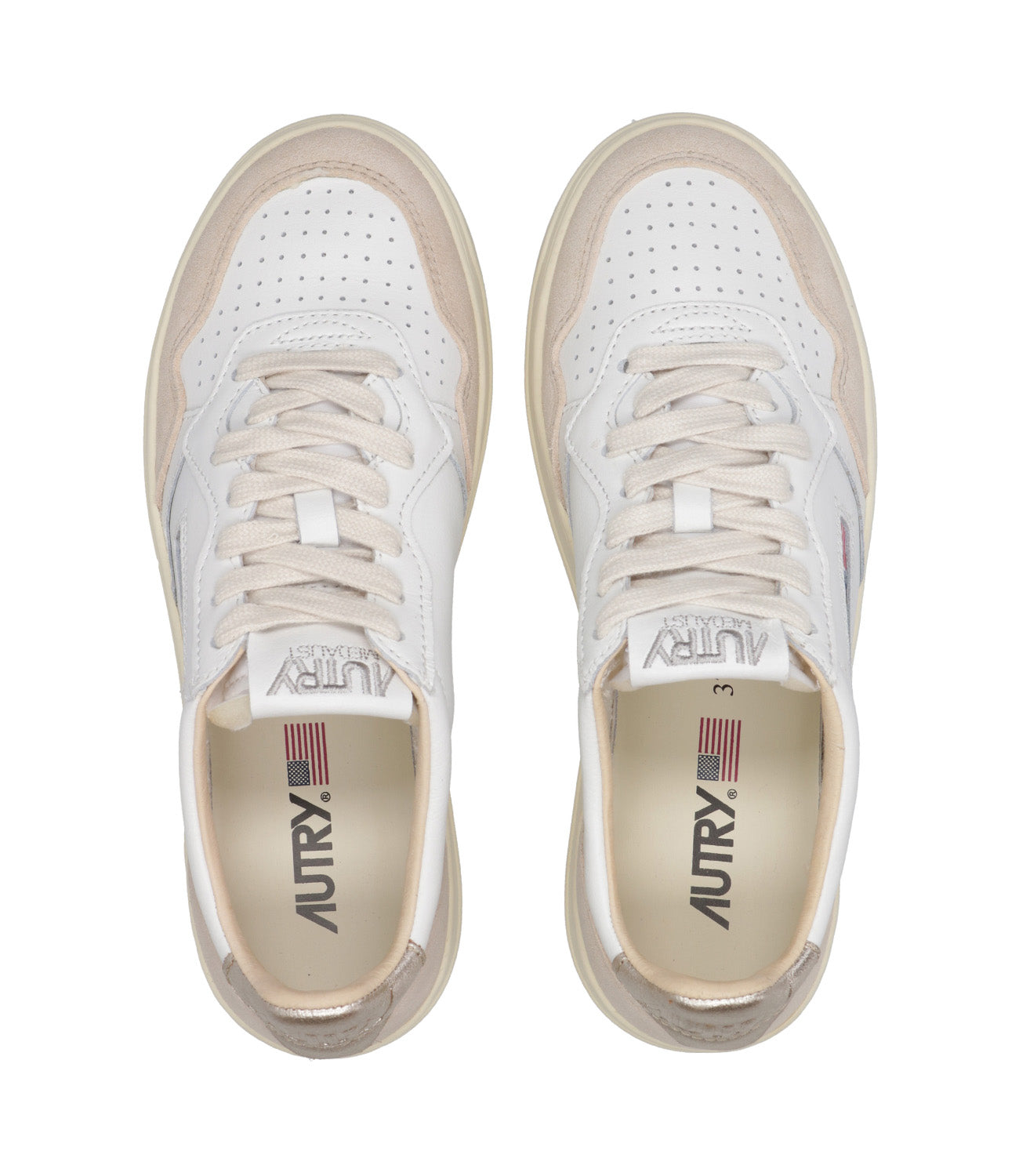 Autry | Sneakers Medalist Low Woman Bianca e Oro