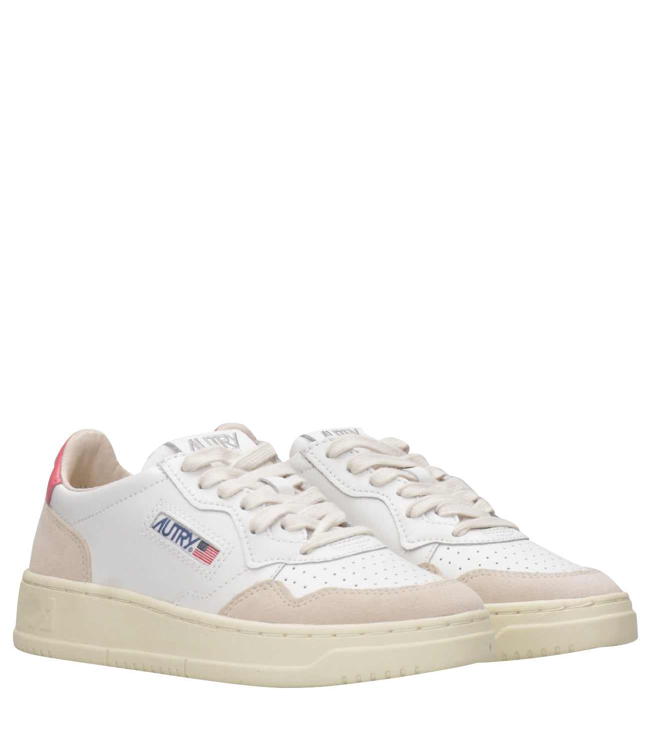 Autry | Sneakers Medalist Low Woman Bianca e Corallo