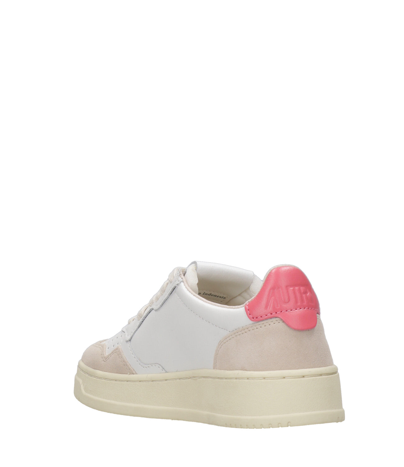 Autry | Medalist Low Woman White and Coral Sneakers