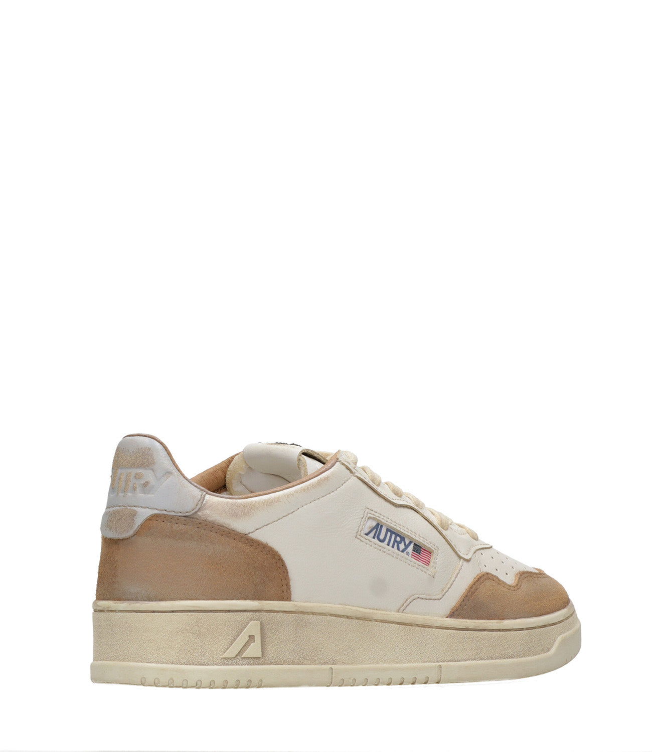 Autry | Sneakers Sup Vint Low Man White and Cognac