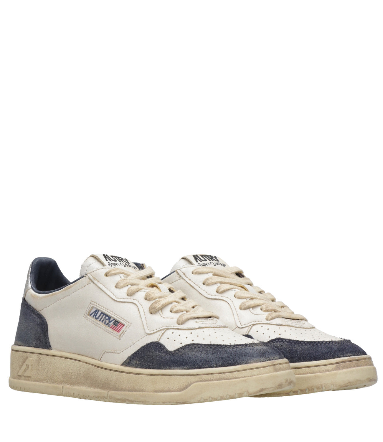 Autry | Sneakers Sup Vint Low Man Bianco e Blu