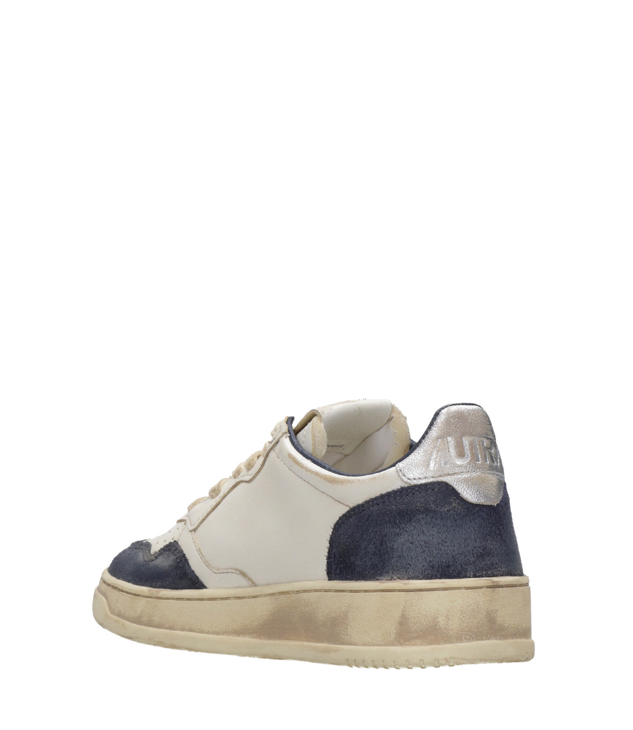 Autry | Sup Vint Low Man Sneakers White and Blue