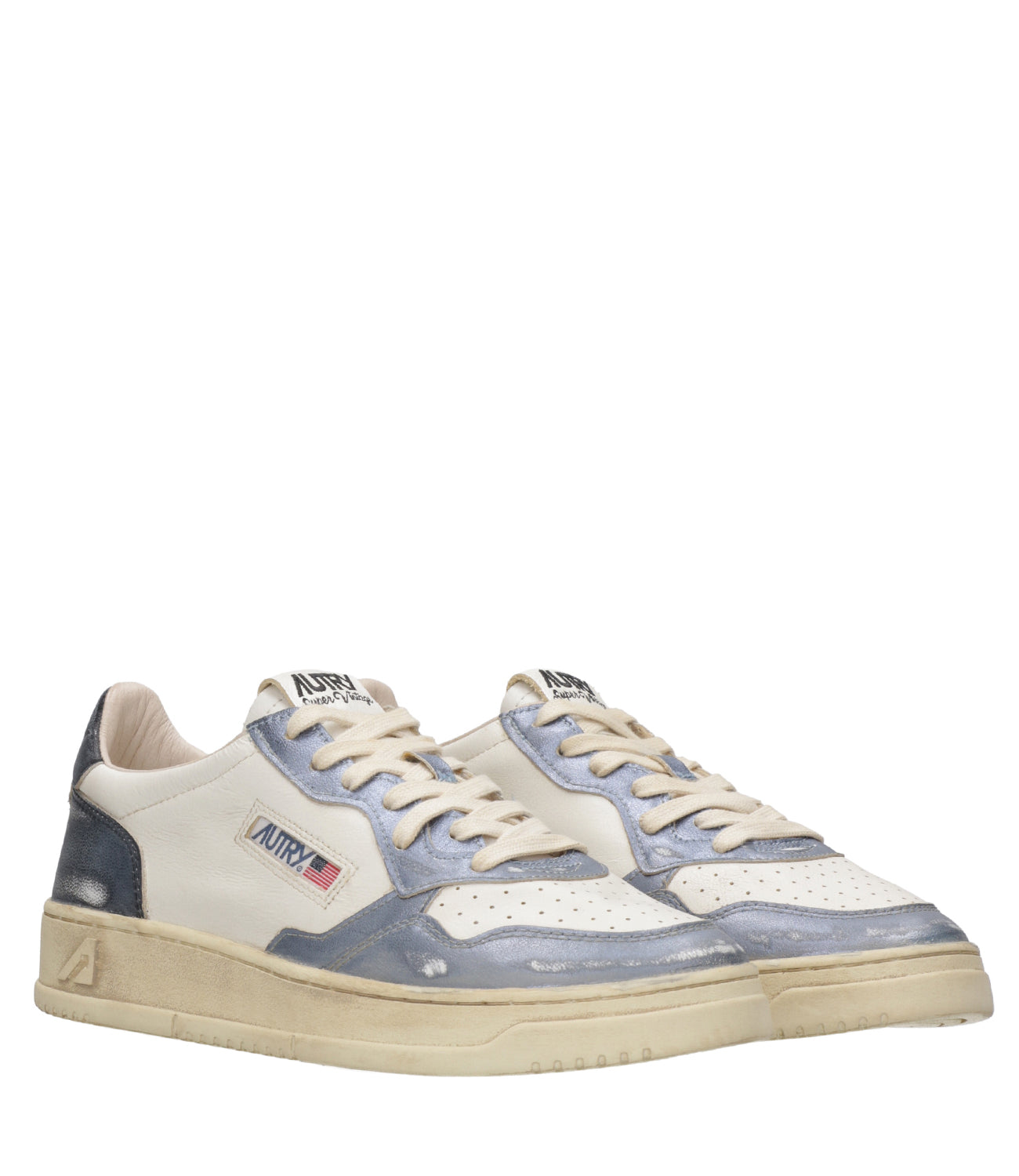 Autry | Sneakers Sup Vint Low Woman Platinum and Purple