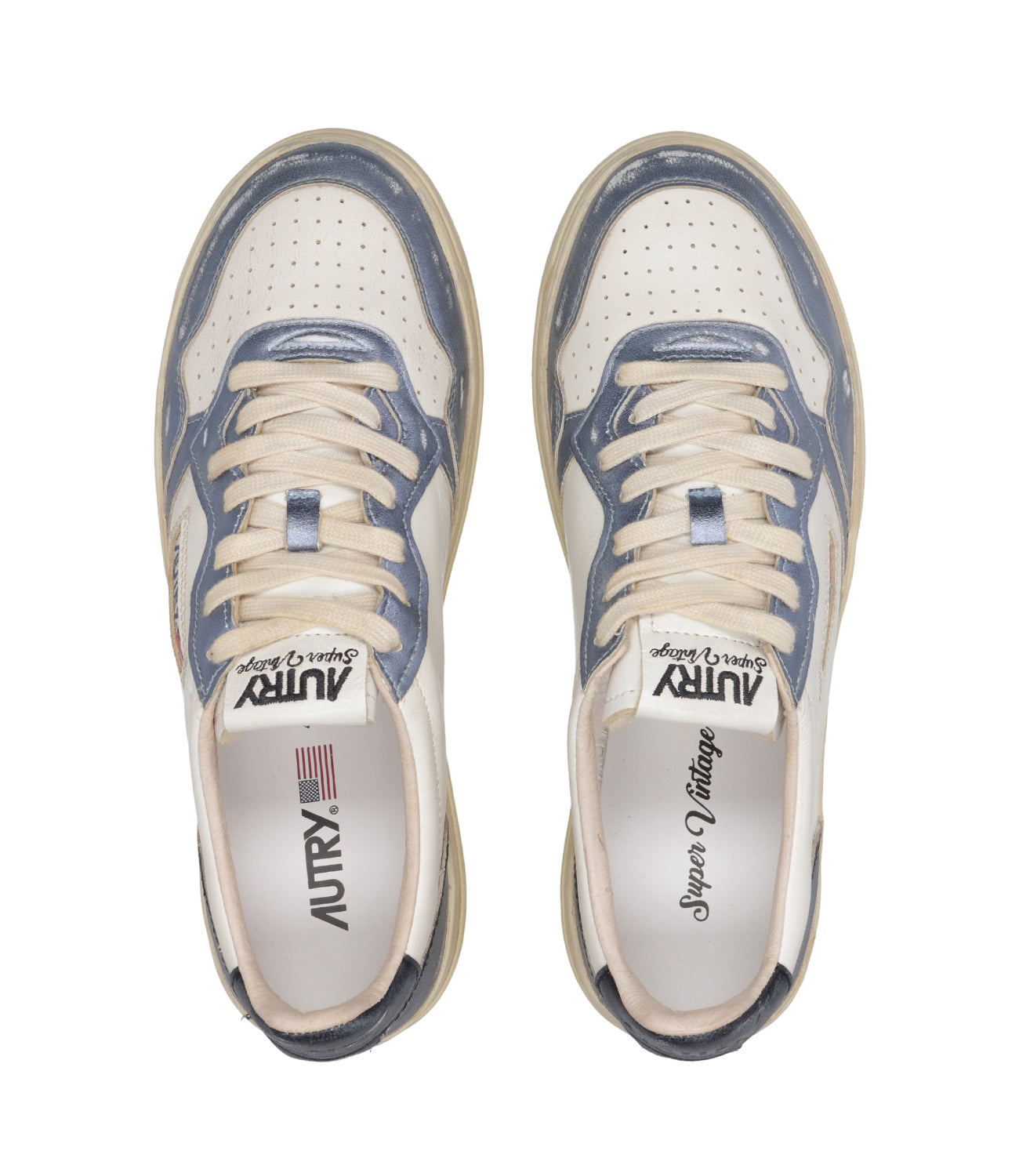 Autry | Sneakers Sup Vint Low Woman Platinum and Purple