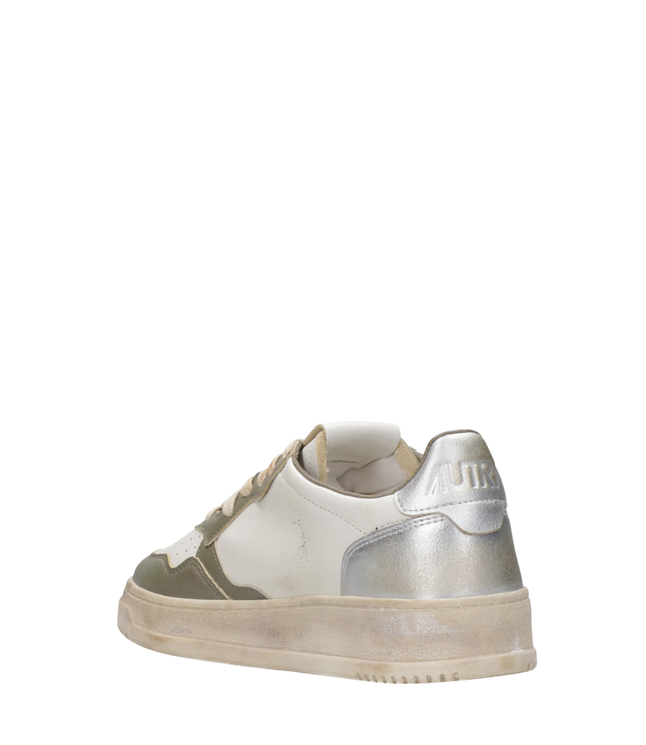 Autry | Sneakers Sup Vint Low Man Bianco Verde ed Argento