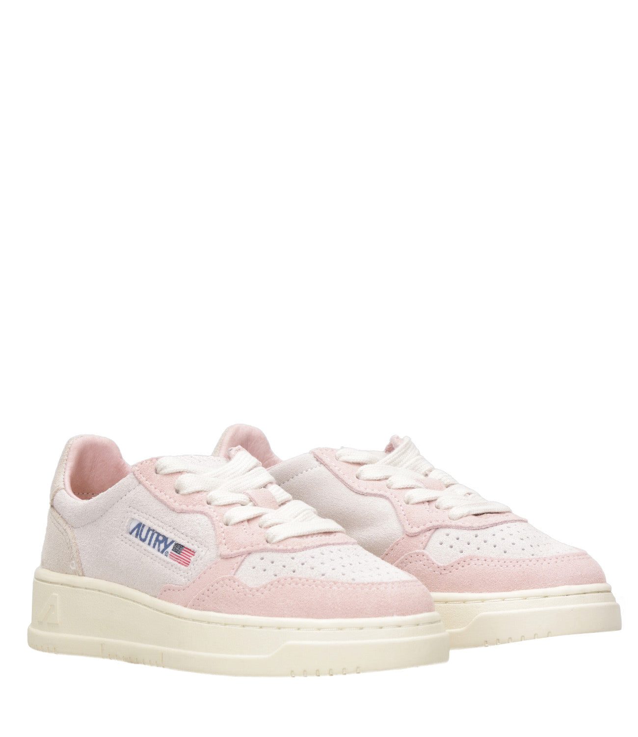 Autry Kids | Sneakers Medalist Low Bianco e Rosa