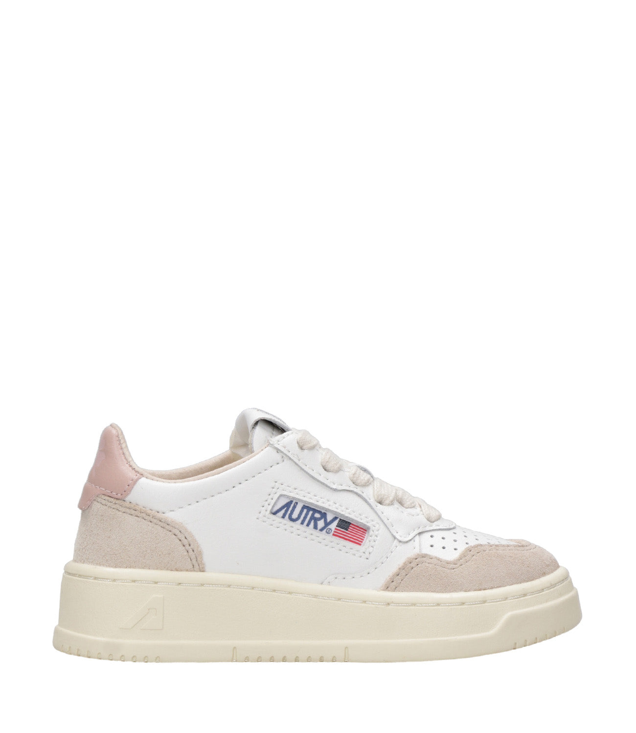 Autry Kids | Sneakers Medalist Low Bianco e Rosa