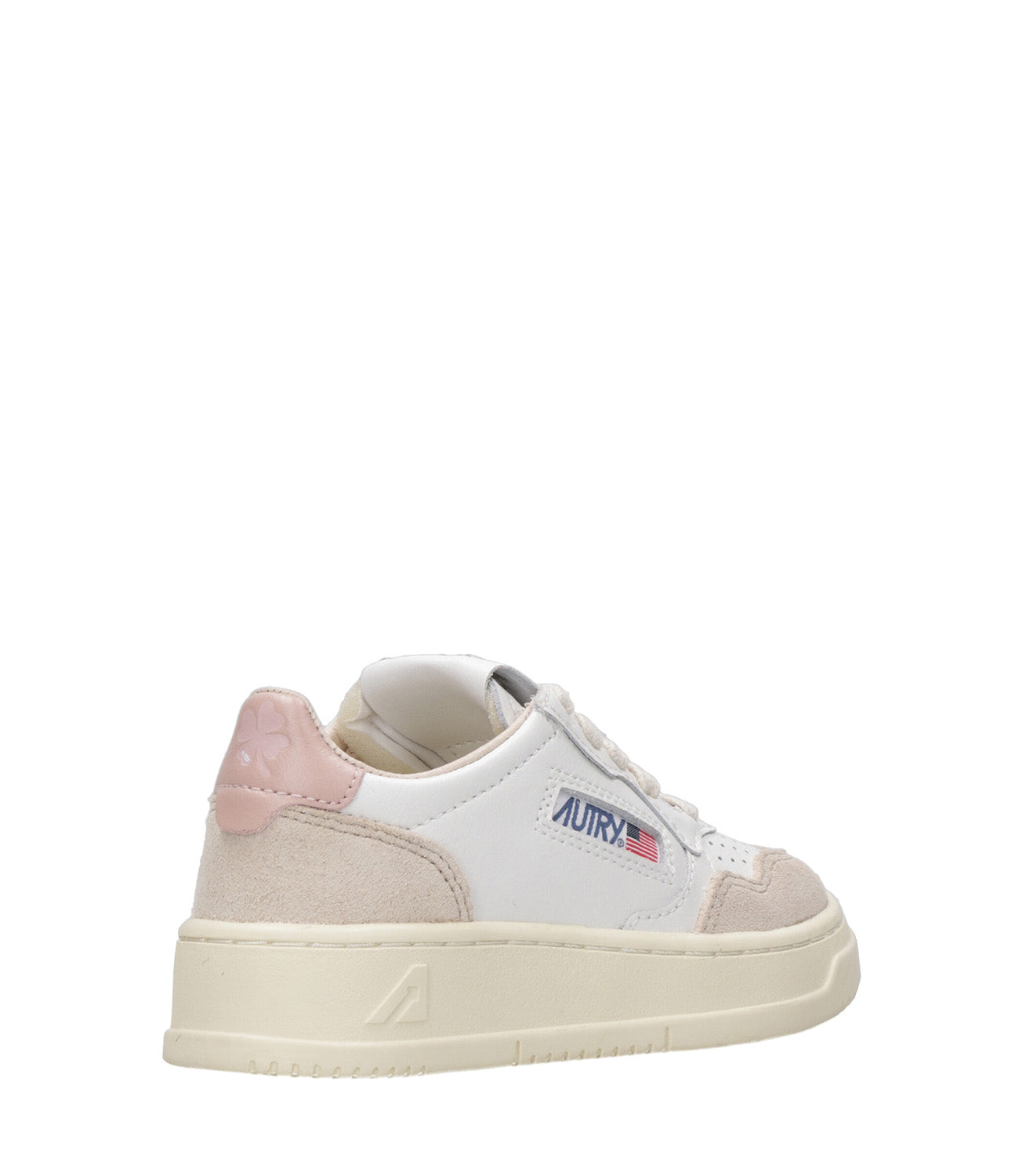 Autry Kids | Medalist Low White and Pink Sneakers