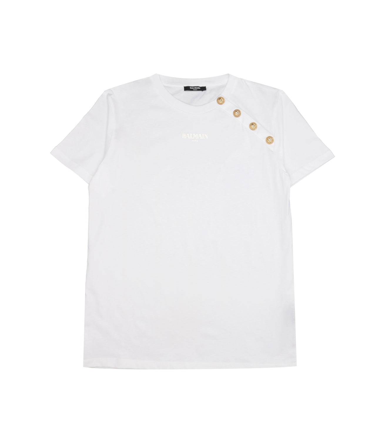 Balmain Kids | T-Shirt Bianca e Oro