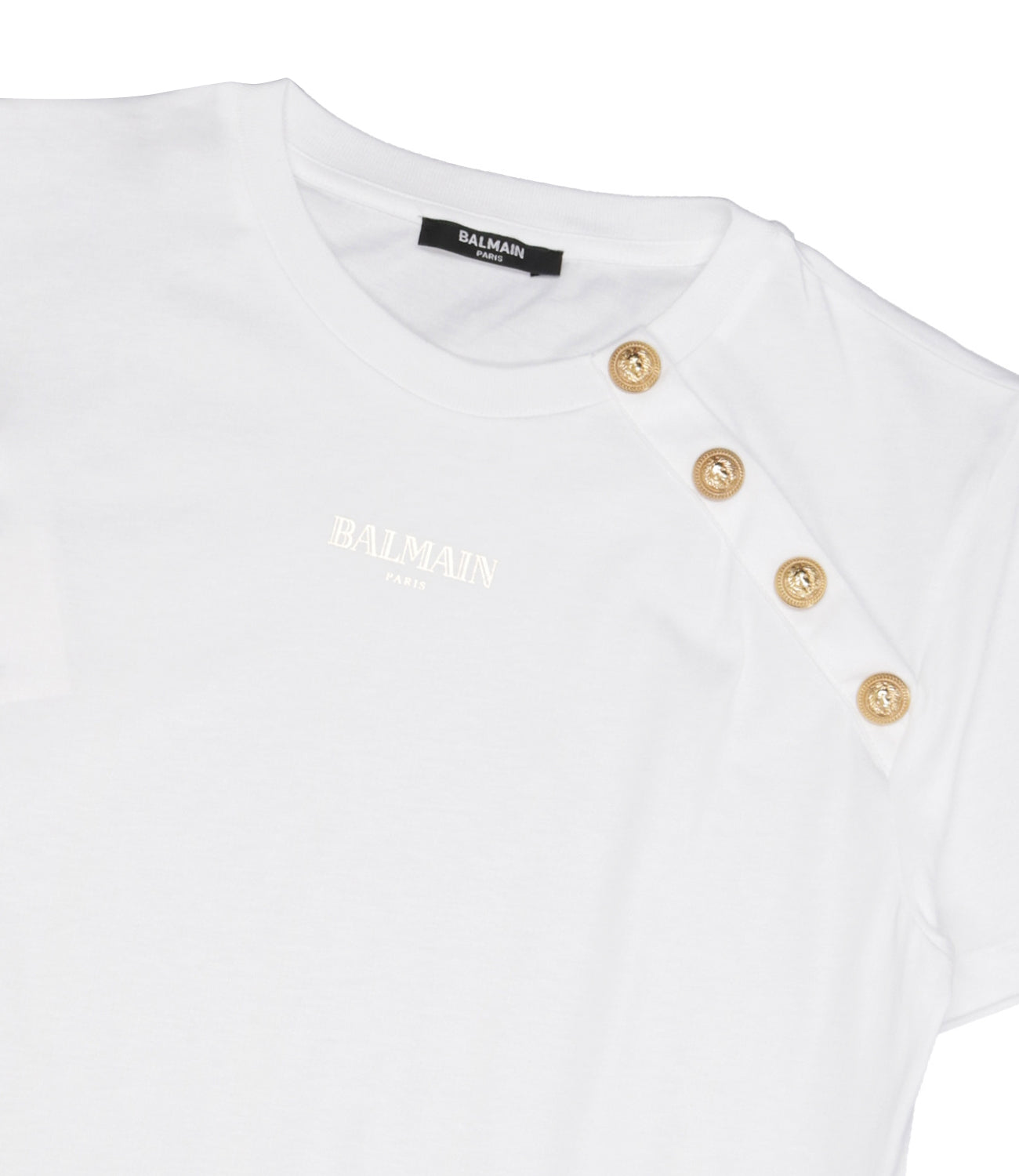 Balmain Kids | White and Gold T-Shirt