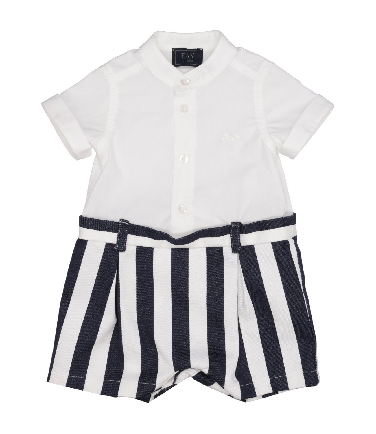 Fay Junior | Dungarees Navy Blue and Ivory