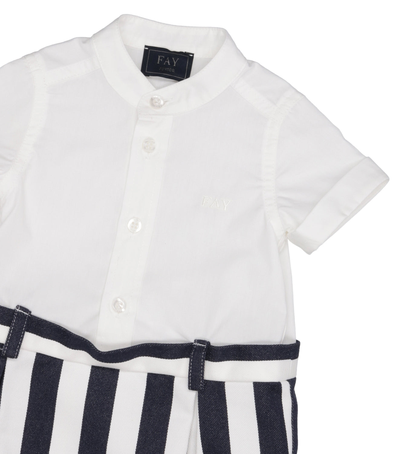 Fay Junior | Dungarees Navy Blue and Ivory