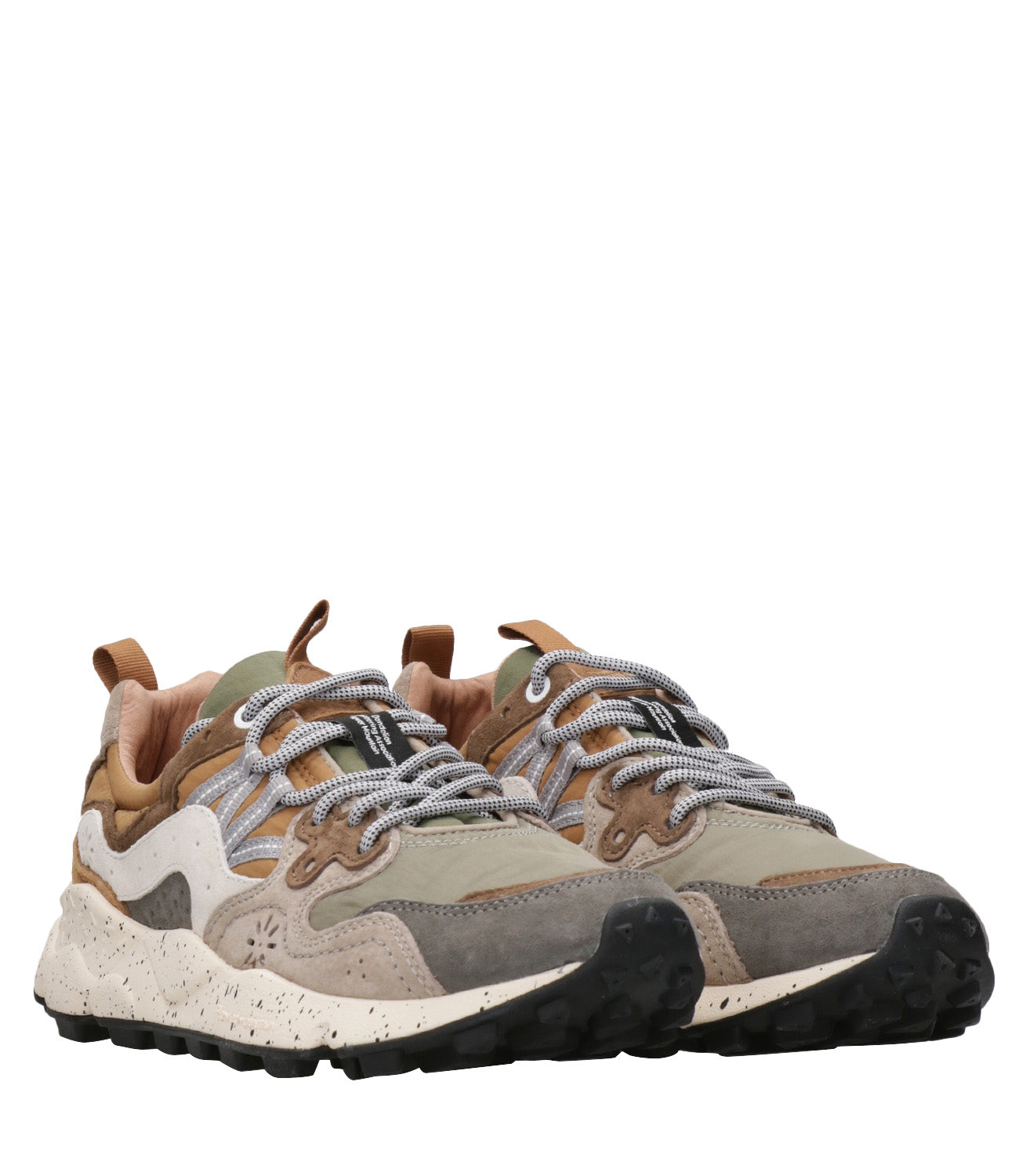 Flower Mountain | Yamano 3 Man Sneakers Military Green Grey and Brown