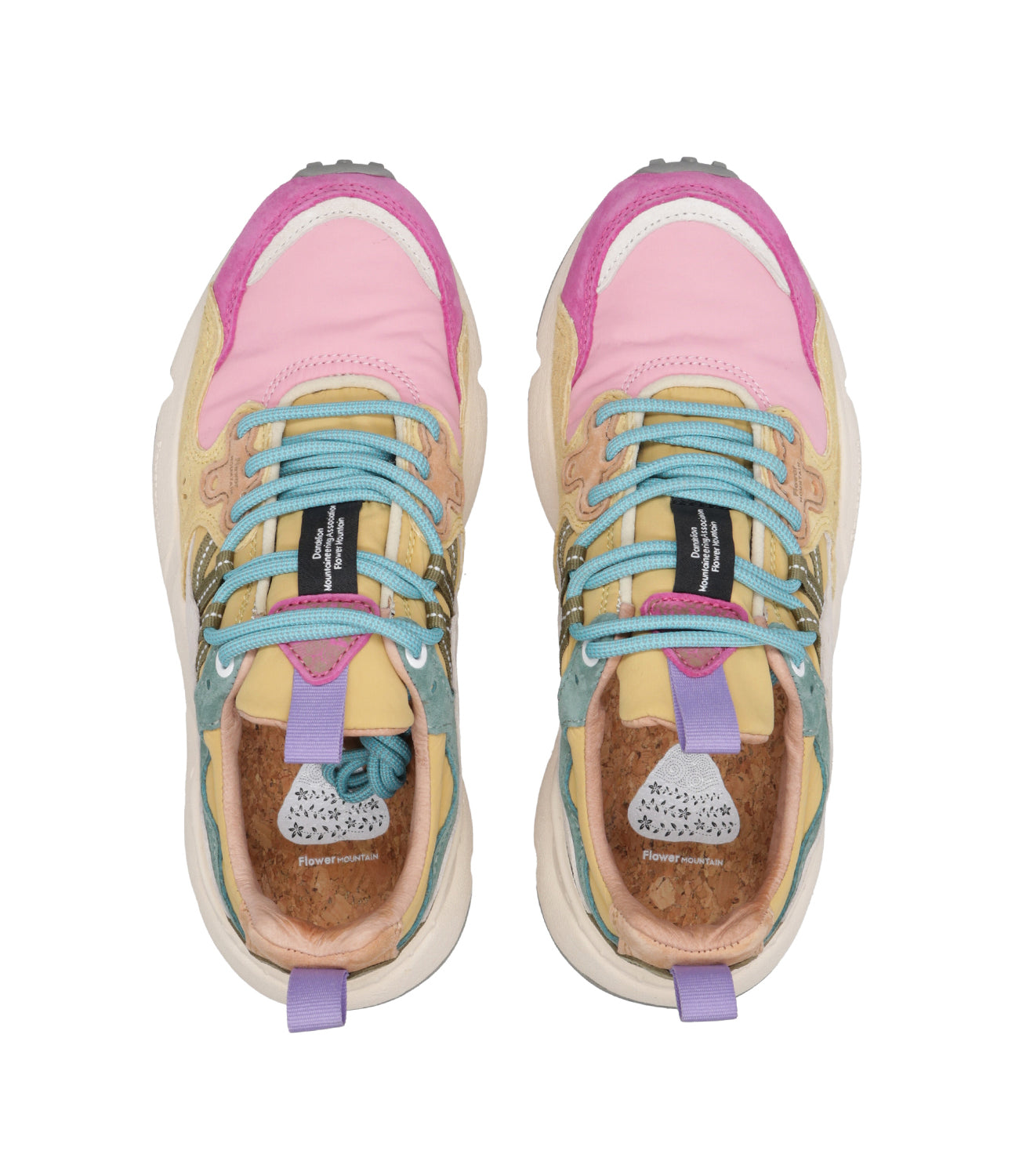 Flower Mountain | Yamano 3 Pink and Cream Sneakers